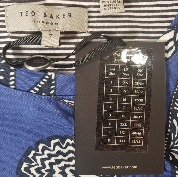 NWT Men's Ted Baker London Floral Print T-shirt - Picture 3 of 4